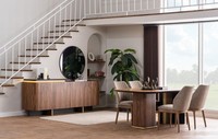 Esszimmer Garnitur Essgruppe Esstisch StüHle Holz 8Tlg Braun Anrichte