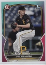 2023 Bowman Draft Aqua & Pink Gradient 21/199 Zander Mueth #BD-131 6o3