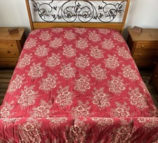 Ralph Lauren CHAPS TELLURIDE Red Blue Floral QUEEN Comforter and 2 KING Shams