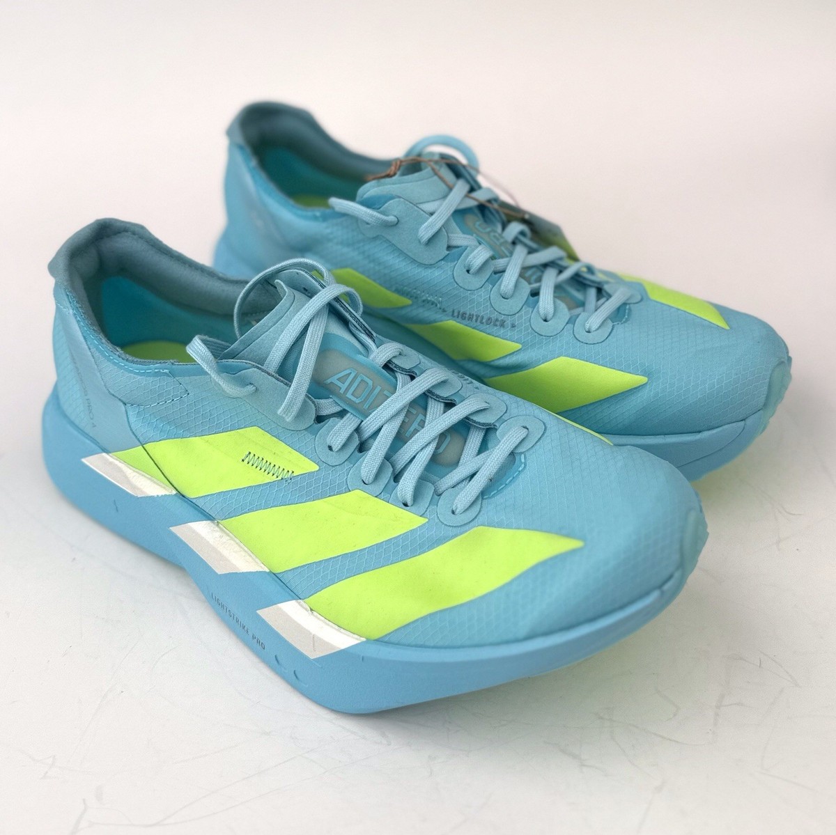 Size M8/W9 - Adidas Adizero Adios Pro 4 Aqua Lucid Lemon JR1251