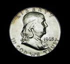 1963 D Silver Uncirculated UNITED STATES  Franklin Half Dollar  LOOK