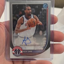 Topps 2025-26 Bowman Chrome Alex Sarr Autograph Insert Washington Wizards Card