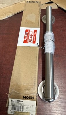 Moen Home Care 16'' Grab Bar 500lbs Grip Pads - BRUSHED NICKEL - R8716D1GBN NEW!!