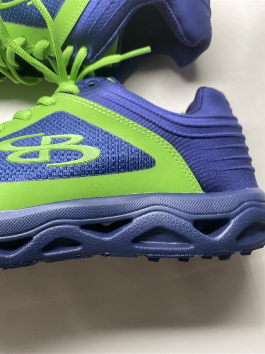 Boombah Turf Shoes Size 9.5 Lime Green / Dark Blue | eBay