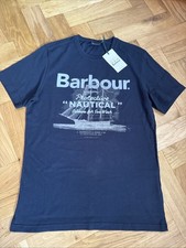 Image of Bnwt Barbour Nautical Print T Shirt Navy Size Medium
