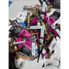 Apollo 1/2 in. Brass PEX-A Barb Ball Valve with Drain and Mounting Pad 18PK