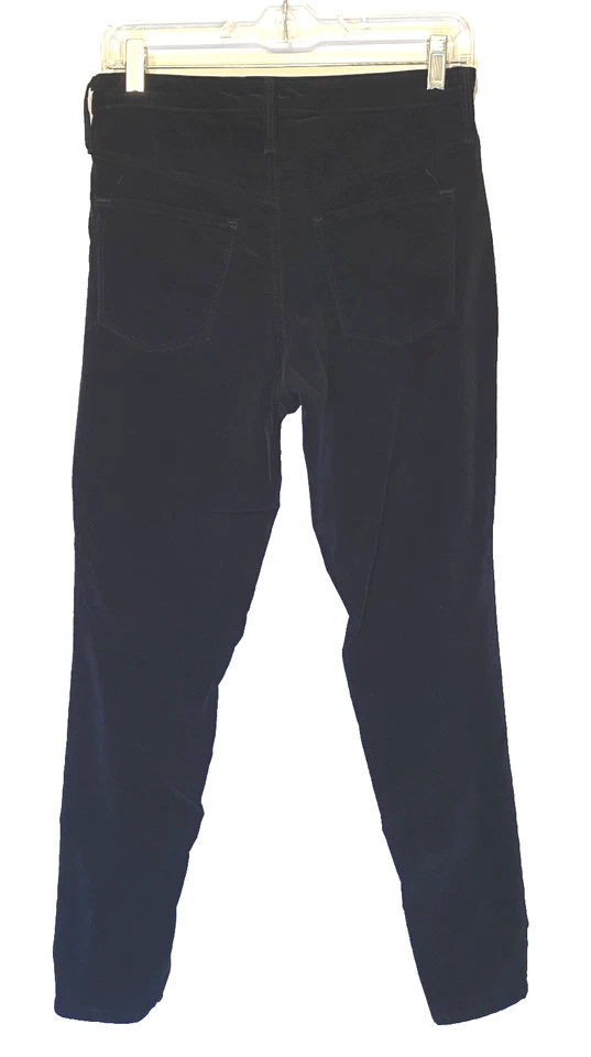 Jeans skinny Merona feminino veludo preto cintura alta 100% algodão tamanho 6/28 - Imagem 3 de 4