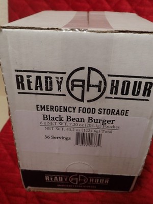 Ready Hour - Emergency Survival Pouch Kits - Black Bean Burger 25-yr Shelf Life