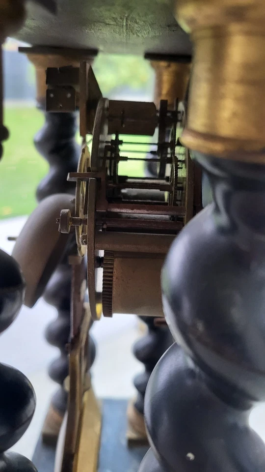 ancienne pendule clock horloge regulateur carillon à colonnes Napoléon III - Photo 4/4