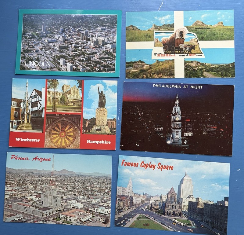 City/State Lettered Greeting Postcards  ~ Lot of 17 ~ Mixed States