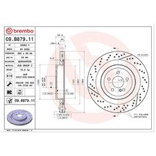 2x Brembo Scheibenbremse 26257580 hinten A2314230212