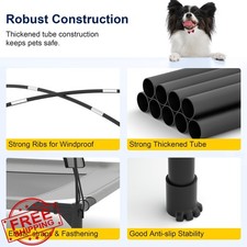 GOJOOASIS Outdoor Dog Bed Grey Canopy Medium