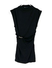 ASOS NWOT ruched mini dress women’s Size 0-2 High Neck Sleeveless Stretch