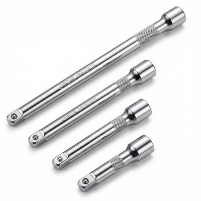 EMSTAR 4PCS 1/4'' Drive Socket Extension Bar Set, Silver