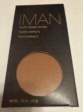 IMAN Cosmetics Luxury Pressed Powder Shade Earth Deep .35 Oz