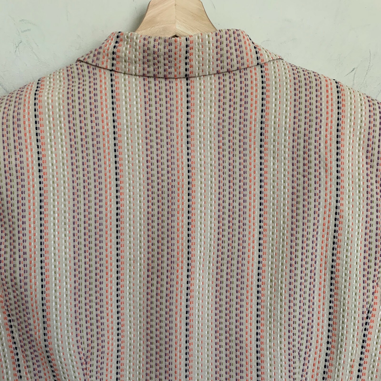 W/Work To Weekend Jacket Beige Multi Collared But… - image 5