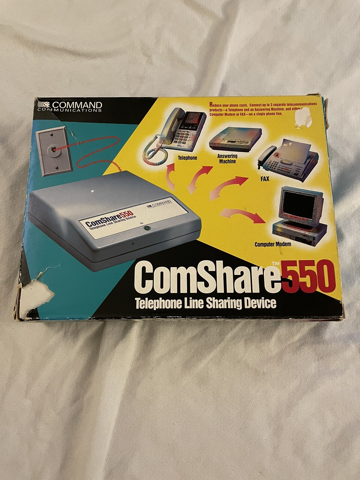 Command Communications Comshare 550 Telephone Line Sharing Device 1993 Vintage. Available Now for $21.99