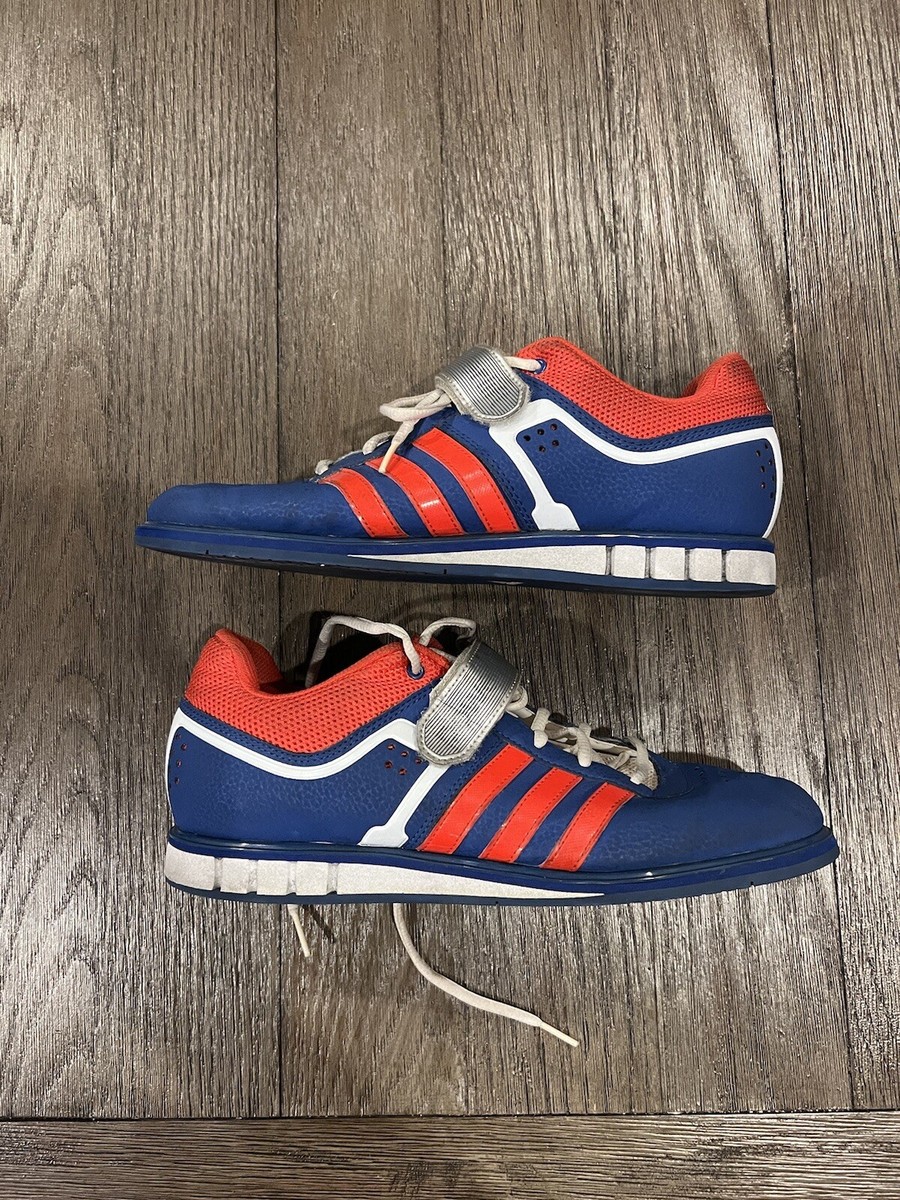 Adidas Mens Powerlift 2.0 Shoes Size 10.5 Weightlifting Red White Blue G96435 adidas Powerlift 2.0 Shoes Blue for Sale | Authenticity  main image 4