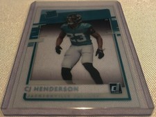 2020 Chronicles Football Clearly Donruss CJ Henderson Jaguars Rookie #RR-CH
