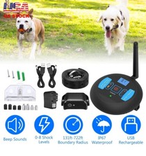 Electric Wireless Dog Pet Fence System Waterproof Shock Collars For 1 Dog