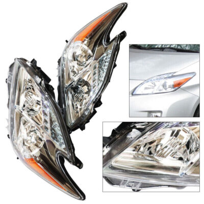 For 2010-2011 Toyota Prius Left+Right Side Headlamps Halogen Headlights Assy Set