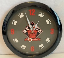 Red Dog Beer Round 12 Quartz Wall Clock Vintage 1995 Needs Motor