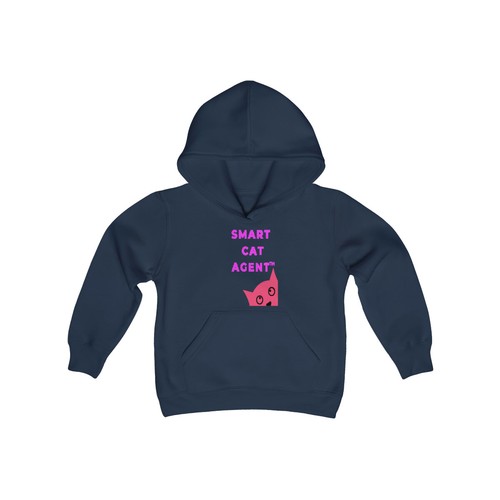SMART CAT AGENT™ - Youth Heavy Blend Hooded Sweatshirt - Picture 26 of 33