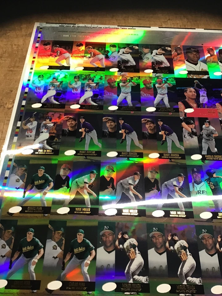 Hoja de prensa eTopps 2002 rara sin cortar sin terminar - Bonds, Sosa, Kobe, 194 imágenes Foto 3 de 4