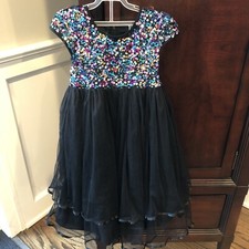 New Pippa  Julie Big Girl's Colorful Sequin Fancy/Wedding Dress Size 6X NWOT
