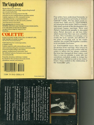 Lot of 3 Paperback Book - COLETTE Books - Duo - Vagabond - Bio Margaret Crosland - Picture 2 of 3