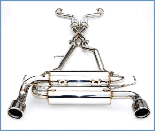 Invidia for 07+ Infiniti G37 Coupe Gemini Rolled Stainless Steel Tip Cat-back - Picture 2 of 5