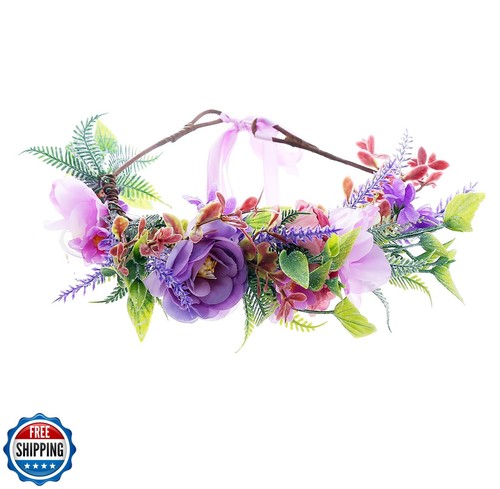 LLinfflr Wedding Floral Crown Girl Floral Headband Hair Wreath Flower Headpie