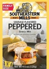 Southeastern Mills Peppered Gravy Mix with Sausage Flavor 4.5 oz.