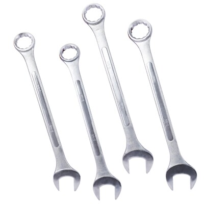 SAE Jumbo Combination Wrench Set Extra Large,4 Piece,storage bag included chrome