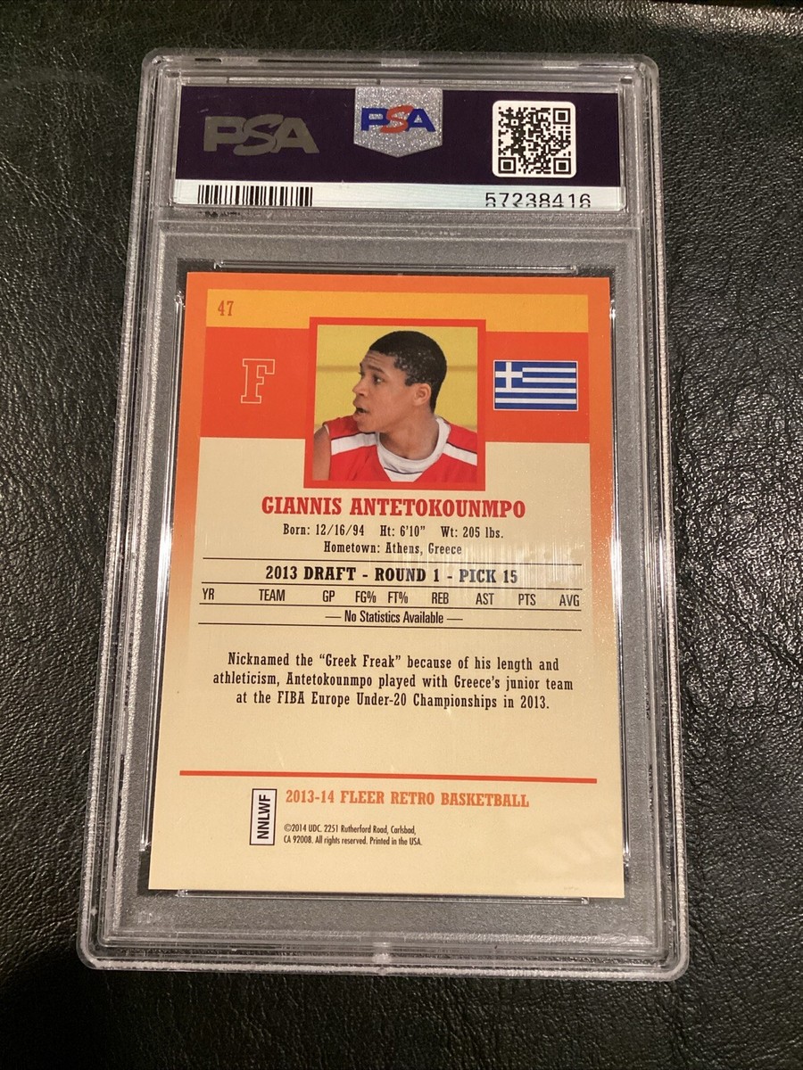その他 Giannis Antetokounmpo rc Fleer 2013 2013-14 Fleer Retro GIANNIS ANTETOKOUNMPO Rookie Auto PSA 10