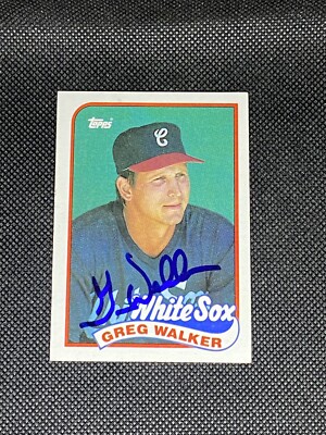 Greg Walker Chicago White Sox Signed Auto 1989 Topps Card #408 ~ COA