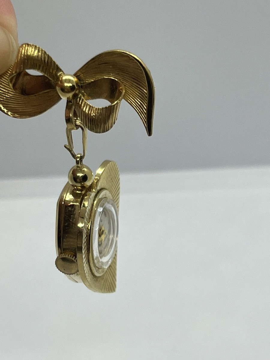 Vantage 17 Jewels women’s watch on a pin gold tone vintage UNTESTED Vantage 17 Jewels women main image 2