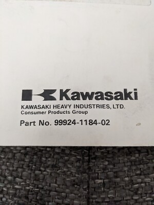 OEM Kawasaki 99924-1184-02 Service Manual ZX600F | eBay
