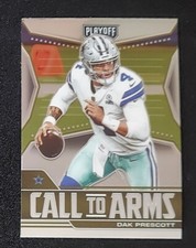 2021 Panini Playoff Dak Prescott #CA-DPR Silver Prizm Call Arms Dallas Cowboys