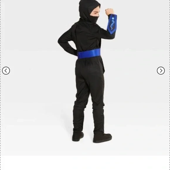 Disfraz de Halloween Hyde and Eek Dragón de Agua Ninja para Niños - Mono con Capucha Mediano Foto 3 de 4