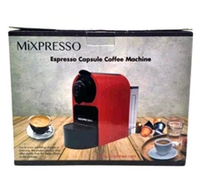 Mixpresso Espresso Capsule Coffee Machine, Single Serve, Red  
