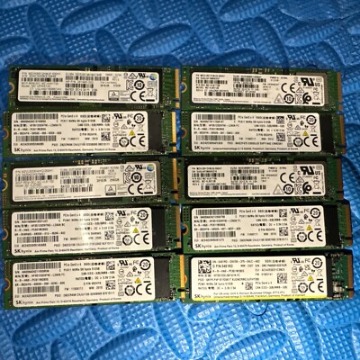 Lot of 10 - 512GB NVMe SSD Drives - Mixed Brands