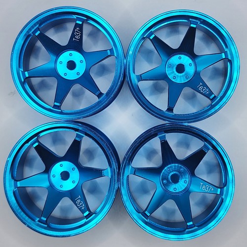 4 Pcs Aluminium Wheels Rims 1/10 Rc Car Tamiya TT01 TT02 Hpi Kyosho Drift Tourer - Picture 8 of 10