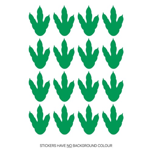 Adesivi da parete dinosauro impronte piedi decalcomanie arte vinile bambini camera da letto ragazzi ragazze  - Foto 1 di 6