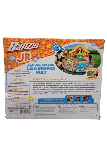 Banzai Jr School Splash Inflatable Educational Learning Water Play Mat - NEW - Picture 2 of 2