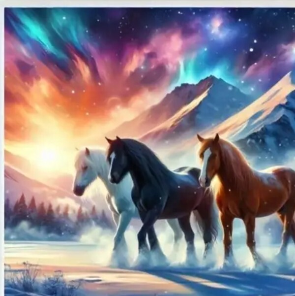 Diamond Art Horses 30cm X 30cm