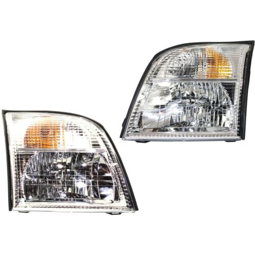 Headlight Set For 2002-2005 Mercury Mountaineer Left and Right With Bulb 2Pc - Picture 1 of 6