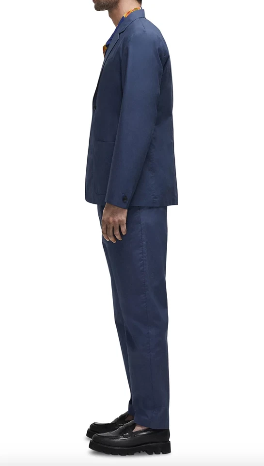 NEW Rag & Bone Blue Shift Paper Cotton Tailored Fit Blazer Sz 38 NWT $495 - Image 3 of 4