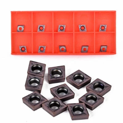 10PCS CCMT060204 Carbide Inserts CCMT0602 For Lathe Turning Tool Holder