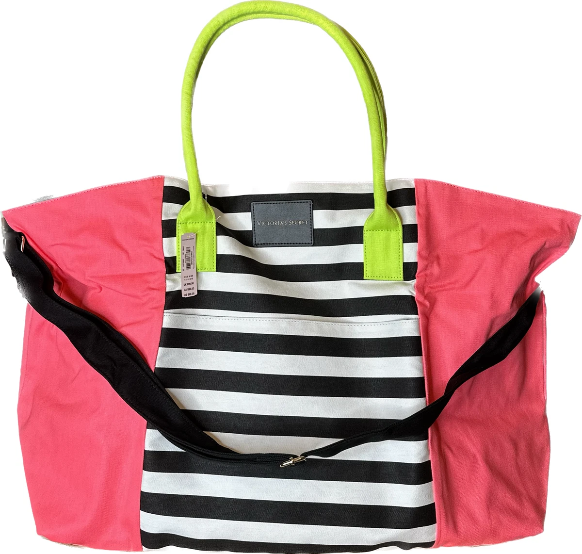 Victoria Secret Weekender Getaways Black Tote Shoulder Bag